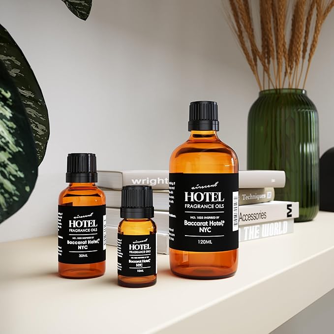 AirScent Hotel Diffuser Oil No. 1023 Inspired by The Baccarat Hotel Scent - Love Affair Fragrance Oil for Ultrasonic and Waterless Diffusers and Crafting - 10 mL, 0.34 fl oz Glass Bottle with Dropper Airscent