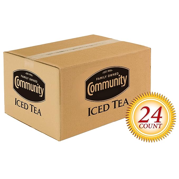 Community Coffee Pre-Measured Iced Tea Filter Packs for 3 Gallon Commercial Urns, 24 Count (Pack of 1) - Bloomnest