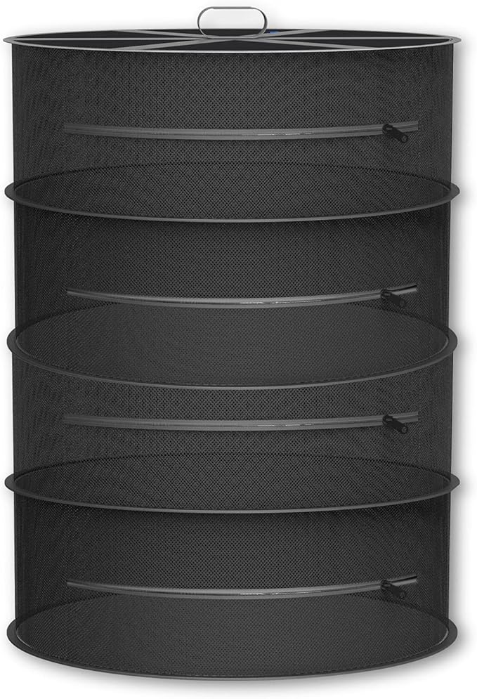 AC Infinity Herb Drying Rack, 4-Layer Hanging Mesh Net for Plants, Seeds, and Buds, 18" Diameter Fit in Grow Tents Closets Hydroponics - Bloomnest