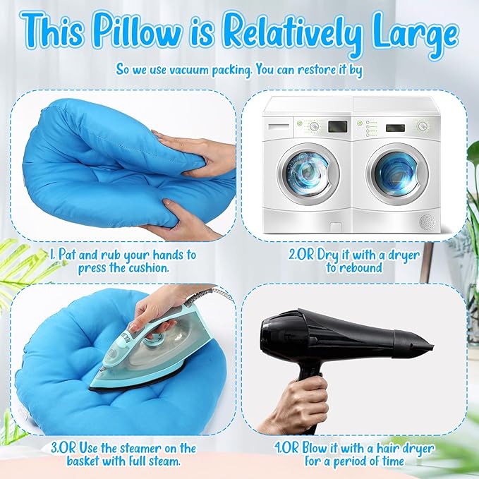 Fumete 12 Pcs Floor Pillows Cushions Seating 16 x 16 Inches Color Round Seat Reading Floor Chair Cushions for Kids Adults Classroom Home School Playing Supplies(Bright Color) - Bloomnest