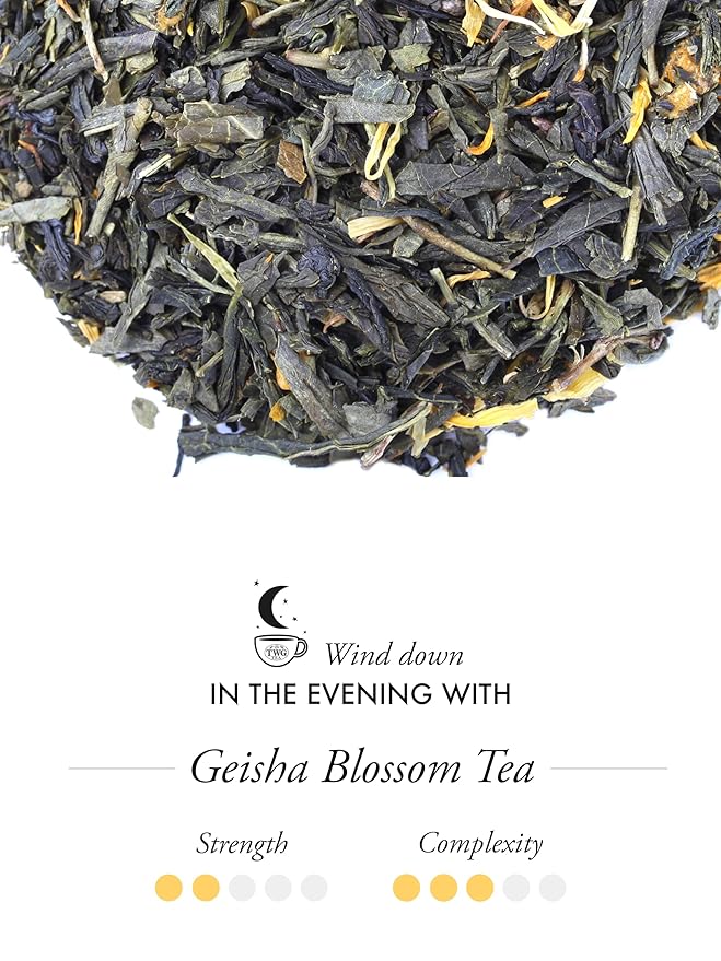 TWG Tea | Geisha Blossom Tea | Green Tea | Passionfruit & Marigold Petals | 15 Hand Sewn Cotton Teabags | Gift Set - Bloomnest