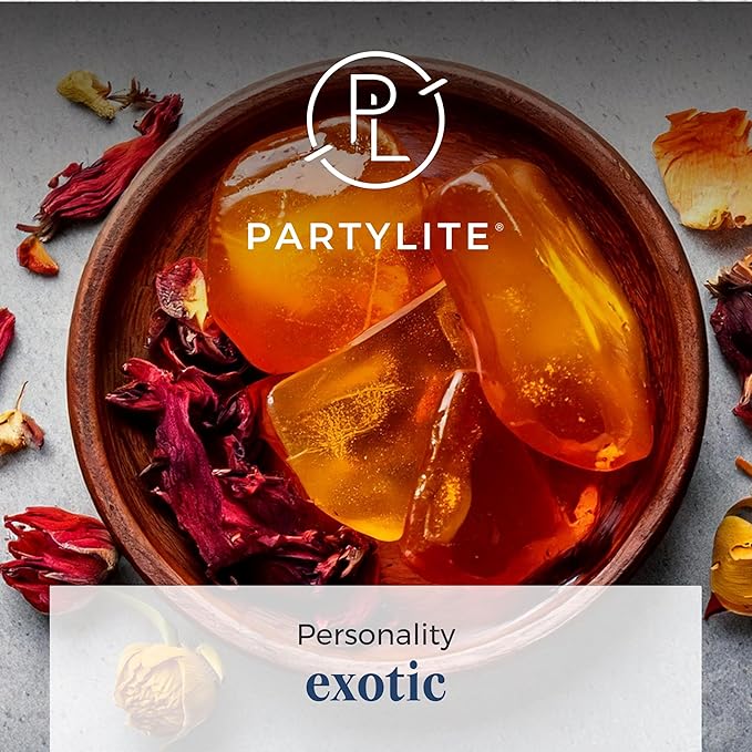 PartyLite 3-Wick Jar Candle, Highly Fragranced Clean Burning Glass Candle, 25-45 Hours Burn Time (Red Hinoki Wood) - Bloomnest