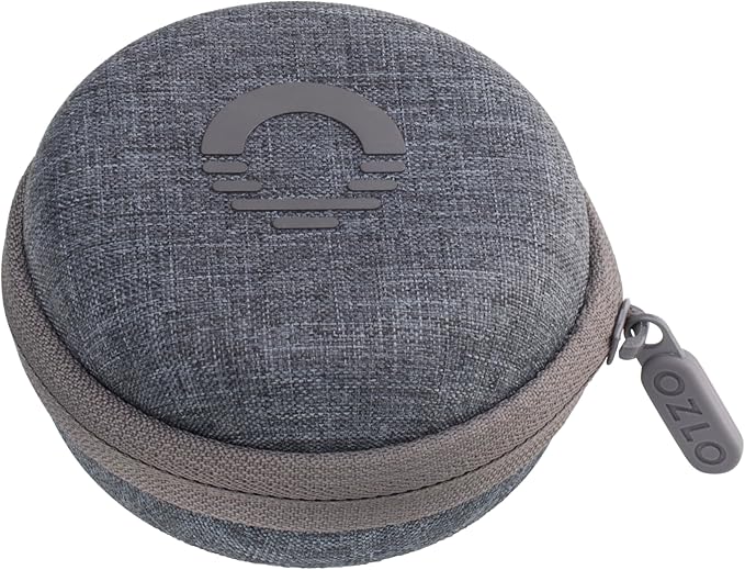 Ozlo Sleepbuds® Travel Case | Hard Case for Sleep Headphones | Woven Fabric with Zipper Closure | Mesh Pocket for Storing Charging Cable | Gray - Bloomnest