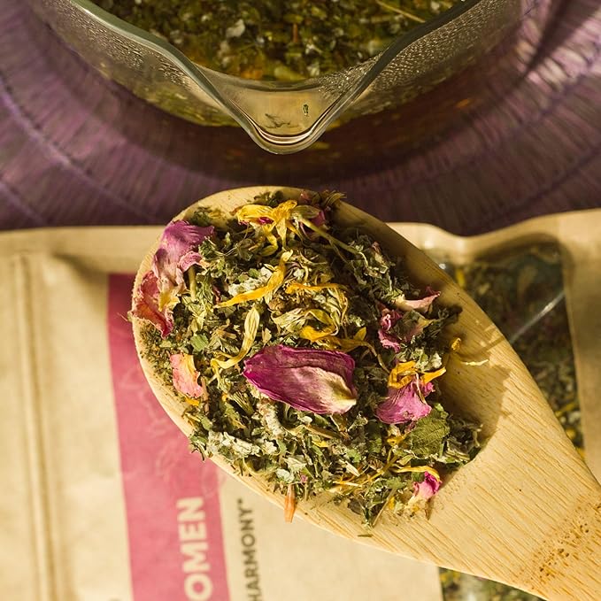 Organic Herbs for Women Herbal Tea Blend with Lemon balm, Raspberry leaf, Calendula, Rose, St. John's wort (Herbal Tea) - Bloomnest