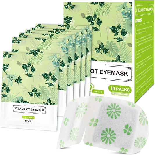 30 PCS Steam Eye Masks wormwood Heated Eye Mask Self Heating for Eyes, Disposable Warming Eye Mask for Sleep, Unscented Scent Eye Steam Mask for Spa/Travel, Stress Relif & Relaxation Gifts for Women
