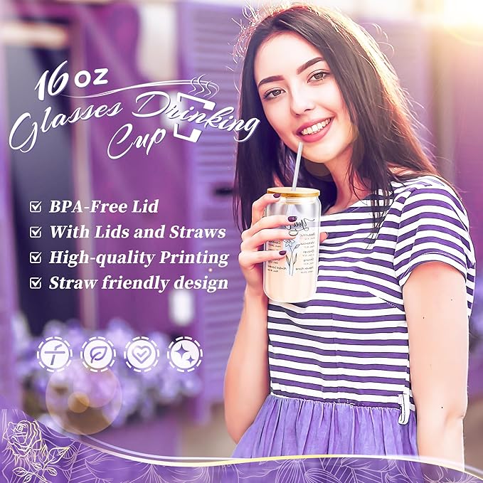 Valentine's Day Gift Christian Gifts For Women Faith - Inspirational Religious Birthday Gifts, Purple Spiritual Baptism Baskets For Mom, Grandma, Wife, Mothers, Friend, Sister,Catholic&Encouragement - Bloomnest