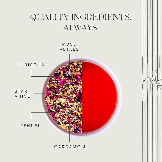 Luxmi Estates African Rose Organic Hibiscus Rose Tea (25 Tea Bags) Caffeine Free Tea Bags For Detox, Cleansing, and Digestion, With Certified Organic Herbal Tea - Bloomnest
