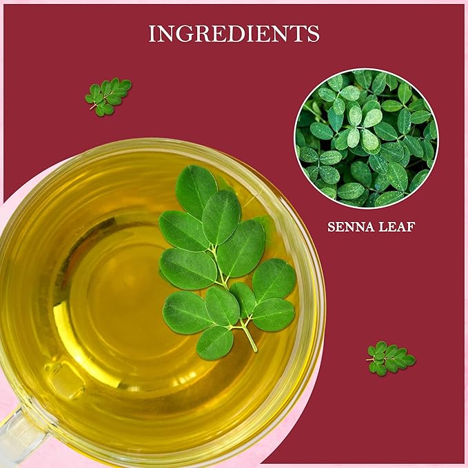 Tealeaf & Co. Senna Tea Blended with Fresh Herbs - Pure Herbal Tea Bags with Senna Leaves Extract - Flavored Herbal Blend - Low Caffeine - Gluten Free - 50 Teabags - Bloomnest