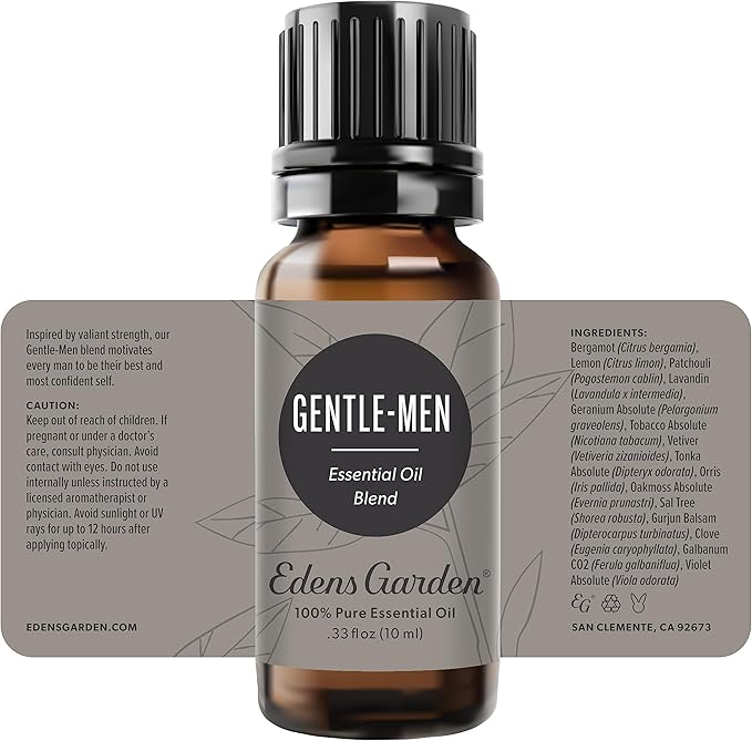 Edens Garden Gentle-Men Essential Oil Blend- 100% Pure Premium Grade, Undiluted, Natural, Therapeutic, Aromatherapy, The Best for Diffusing, Skin, Candle, Laundry 10 ml (.33 fl oz) EdensGarden