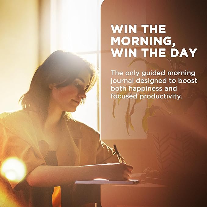 SaltWrap Sunrise Manifesto: Daily Morning Guided Journal for Gratitude, Mindfulness, Wellness, Self Care for Women & Men – 5 Minute Reflection Journal