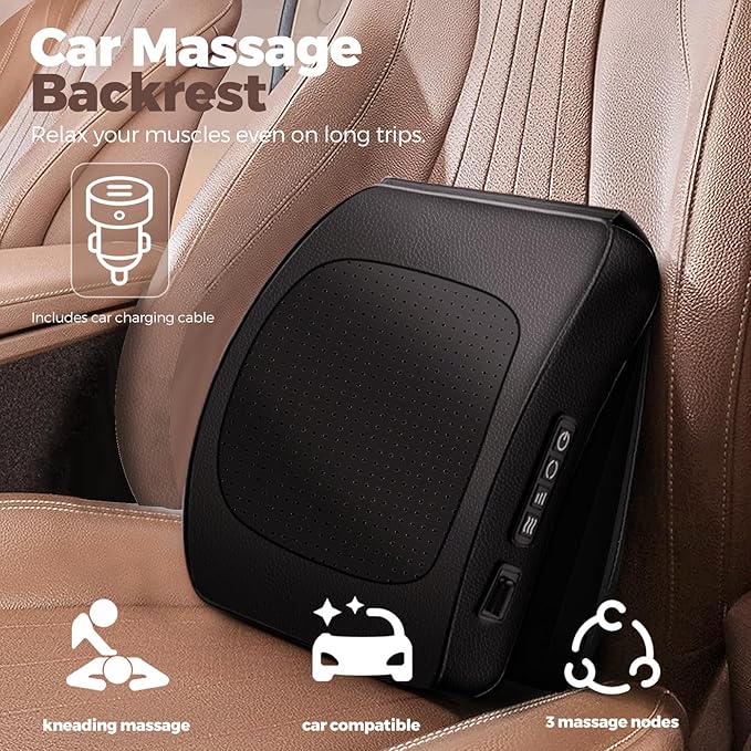 Back Massager with Heat - Shiatsu Back Massager for Pain Relief Deep Tissue - Electric 4D Massage Pillow for Shoulder, Back, Legs, Foot, Gift for Women Men Mother's Day Father's Day - Bloomnest