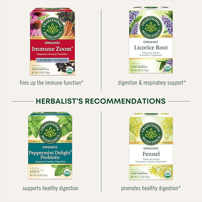 Traditional Medicinals Tea, Organic Throat Coat Lemon Echinacea, Supports Throat Health & Immune Function, 96 Tea Bags (3 Pack) - Bloomnest