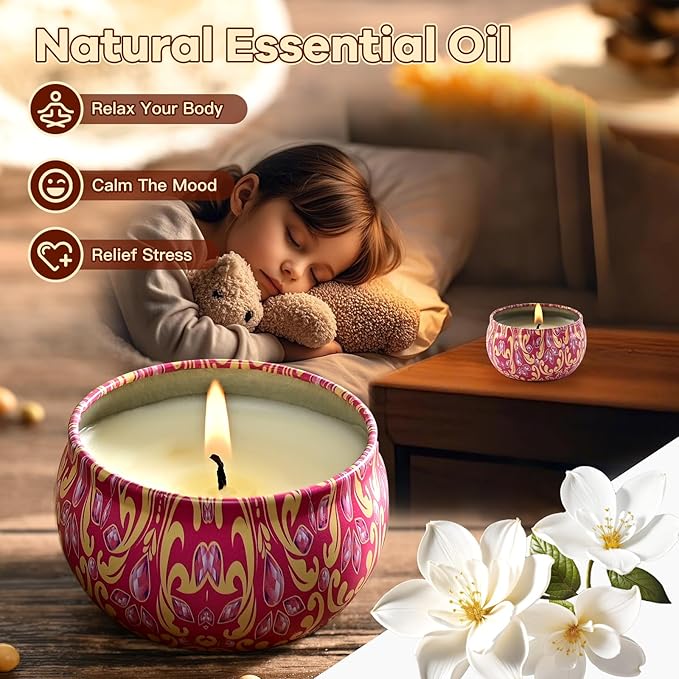 Scented Candle Set, 12 Pack Candles Gift for Home Scented, Aromatherapy Candle Gift, 2.5 oz Long Lasting Soy Candles for Men, Women, Friends Birthday, Mother's Day, Valentine Bath SPA - Bloomnest