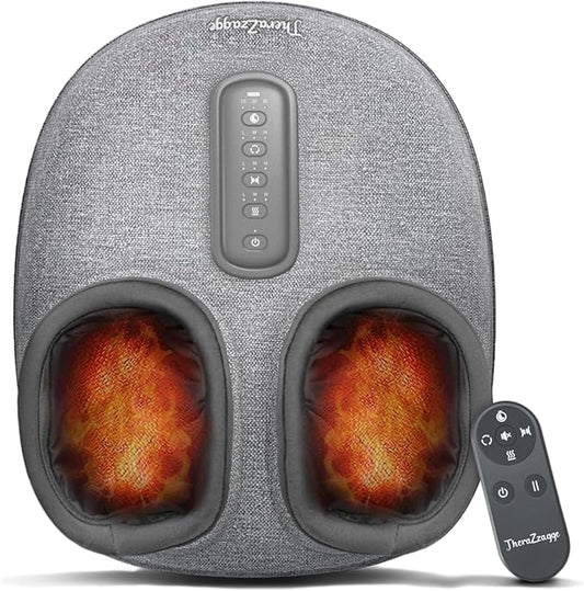 Foot Massager with Heat, Compression, Shiatsu Foot Massager Machine with Remote, Auto-Off Timers, Foot Warmer for Home Office, Up to Size 14 - Bloomnest