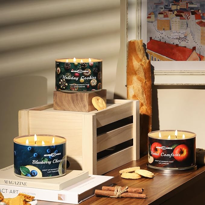 4-Wick Scented Candle - 18oz Soy Wax Blend Candle Over 50Hrs Long-Lasting Fragrance, Home Decor and Housewarming Gifts, Home Comforts - Bloomnest