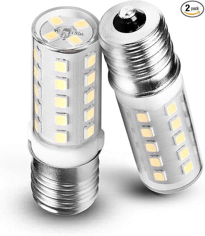 E17 LED Dimmable 4W Microwave Oven Stove Bulb 450lm 6000K Daylight White 40 Watt Incandescent Equivalent E17 Intermediate Base Appliance Bulb for Under Range Hood Refrigerators, 2 Pack - Bloomnest