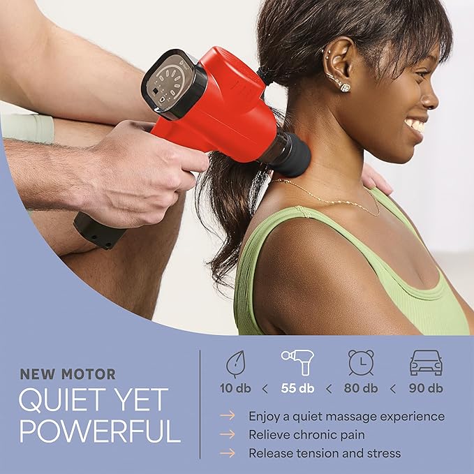LifePro Massage Gun & Holder (Sold Separately) – Percussion Muscle Massager for Athletes with 8 Heads & 6 Speeds – Deep Tissue Back Muscle Extender for Recovery - Bloomnest