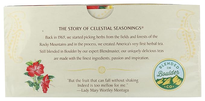 Celestial Seasonings Lemon Zinger Herbal Tea, Caffeine Free, 20 Tea Bags Box (Pack of 2) - Bloomnest
