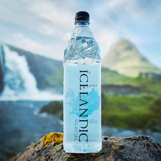 Icelandic Glacial Natural Spring Alkaline Water, 33.81 Fl Oz (Pack of 12), 405.6 Fl Oz - Bloomnest