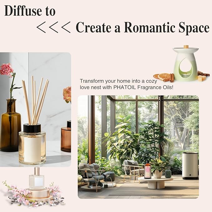 PHATOIL J'admire Fragrance Oils for Aromatherapy, 3.38FL.OZ Diffuser Oils for Home, Perfect for Aromatherapy, Humidifiers, Yoga, DIY Candle and Soap Making - 100ml - Bloomnest