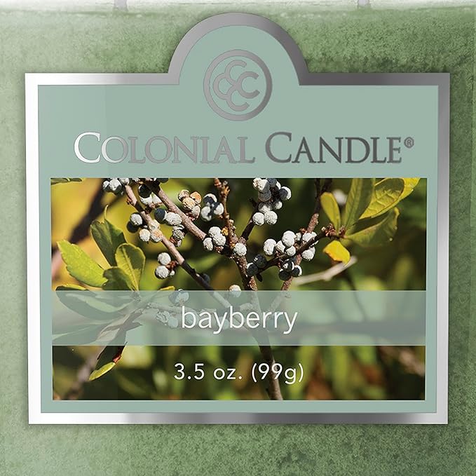 Colonial Candle Bayberry Scented Jar Candle, 2 Wick, 3.5 oz, Mottled Wax Candle - Bloomnest