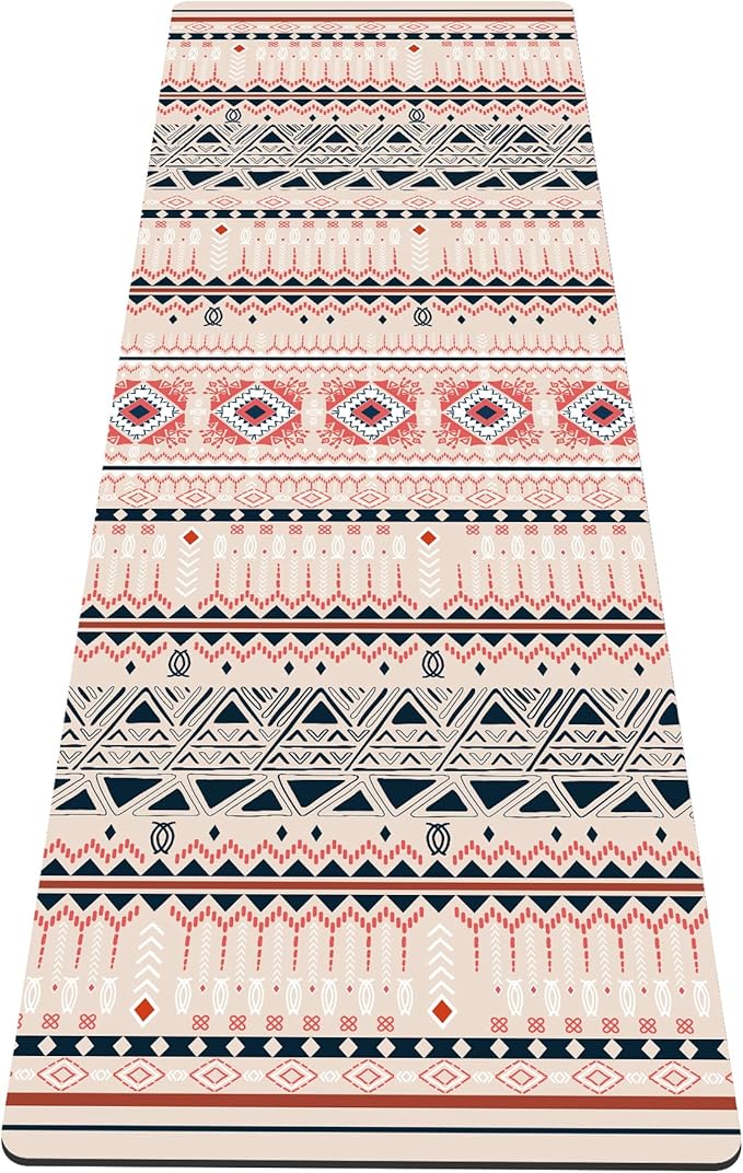 nuveti Yoga Mat Print Extra Thick TPE Non Slip Fitness Exercise Mat with Carrying Bag,72"x24" Extra Thick 6MM Exercise & Workout Mat for Yoga, Pilates Fitness and Floor Exercises - Bloomnest