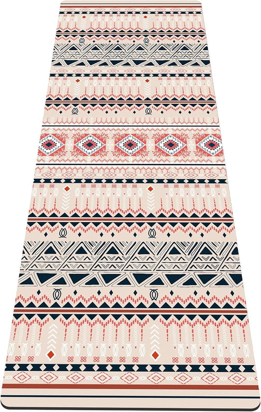 nuveti Yoga Mat Print Extra Thick TPE Non Slip Fitness Exercise Mat with Carrying Bag,72"x24" Extra Thick 6MM Exercise & Workout Mat for Yoga, Pilates Fitness and Floor Exercises - Bloomnest