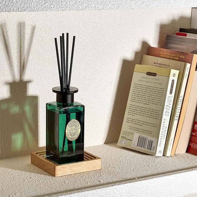M&SENSE 6.3 oz Large Reed Diffuser Set | Evergreen Pine Scent Oil Diffuser with Sticks | Hotel Collection Non-Toxic Essential Oil |for Bedroom Bathroom Living Room - Bloomnest
