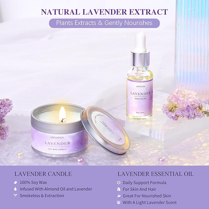 Gifts for Women Spa Gifts Baskets for Women Christmas Birthday Gifts Lavender Bath and Body Sets Mothers Day Gifts Relaxing Self Care Get Well Gift for Mom Her Girlfriends Sister Teacher Friends - Bloomnest