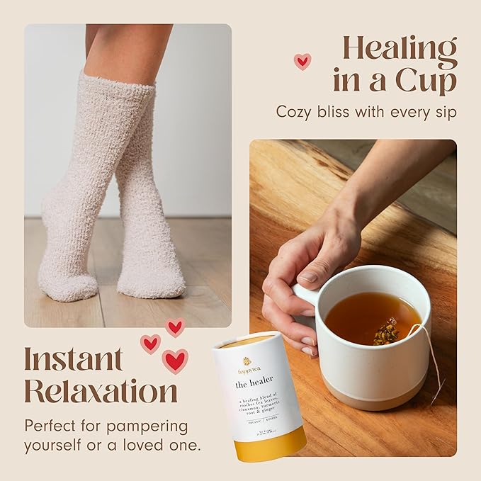 Unboxme Deluxe Birthday Care Package - Fluffy Socks, Mug, Lemon & Ginger Tea Set, Scented Candle & Greeting Card - Birthday Gift Box - Bloomnest