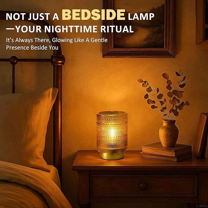 2 Pack Battery Operated Decorative Aesthetic Lamp with Timer for Dorm/Office/Patio/Bedside/,Small Cordless Table Lamps with LED Warm Bulb for Shelf/Coffee Table/Entryway/Mantle/Dresser Decor(Golden) - Bloomnest