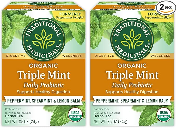 Traditional Medicinals Tea, Organic Rose Hips & Hibiscus - Supports Everyday Wellness - Kosher, Non-GMO, Caffeine-Free - 16 Tea Bags (Pack of 2) - Bloomnest