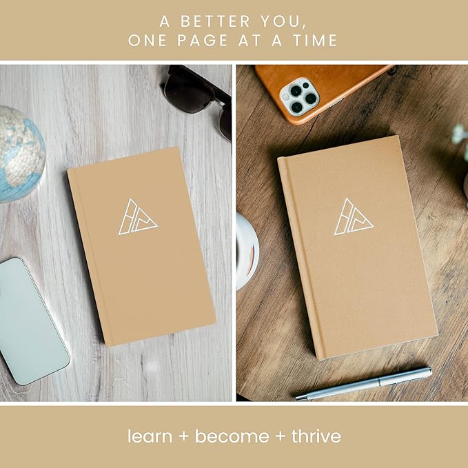 Self-Mastery Journal for Men - Gratitude Journal – 5 Minute Journals - Reflection Manifestation Journal for Mindfulness – Goal/Guided Gratitude Journel for Women & Men (Khaki) - Bloomnest