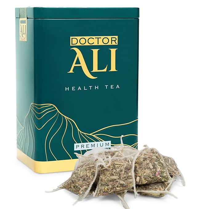 DOCTOR ALI HEALTH TEA - Cleanse & Detox, Kidney & Liver Health, Digestion, Immunity, Sleep Improvement | Premium Grade | 11 Organic Super Herbs for Holistic Wellness | 40 Pure Silk Sachets, 5 gr each - Bloomnest