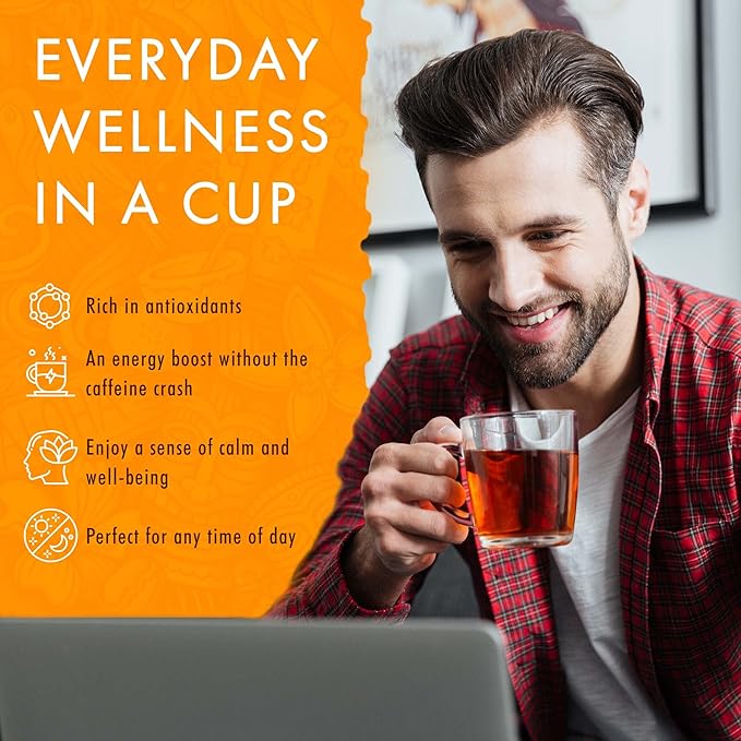 Olena Turmeric Tea, Herbal Green Tea Blend, All-Natural and Antioxidant-Rich Wellness Tea with Ginger and Black Pepper, Vegan and Keto-Friendly, 60 Tea Bags - Hawaiian Natural Tea - Bloomnest