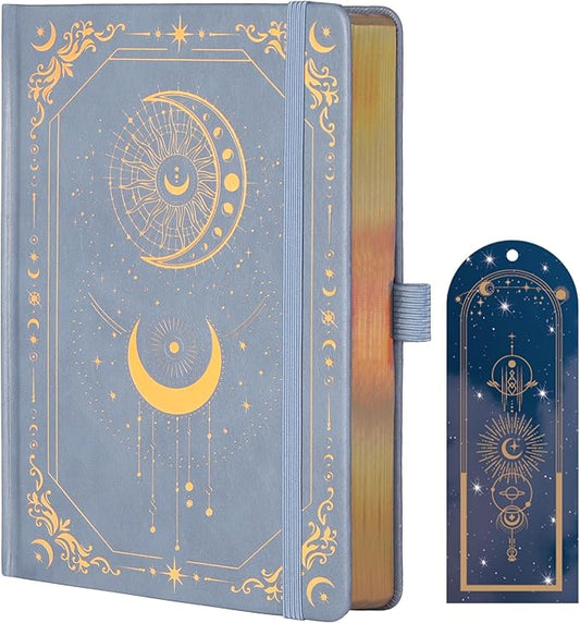 TIEFOSSI Dot Journal, 160gsm 190 Numbered Pages, Diary for Work & Sketching, A5 Hardcover Leather Journal for Writing Women Men - Bloomnest
