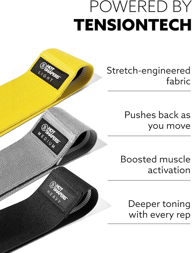 Hot Shapers Resistance Bands for Working Out – Exercise Bands Resistance Set for Women & Men – Home Gym Equipment for Strength Training, Stretching, Physical Therapy, Glutes & Full-Body Workouts - Bloomnest