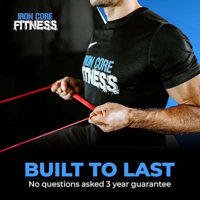Pull Up Assistance Resistance Bands - Long Loop Power Bands for Men and Women - Strength Power Flexibility Training at Home & Gym - Ebooks & Workout Chart Included by Iron Core Fitness - Bloomnest