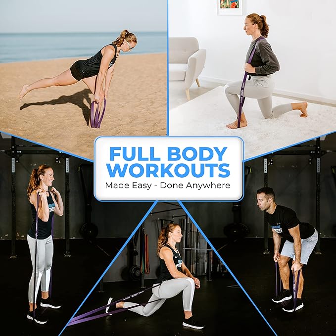 Pull Up Assistance Resistance Bands - Long Loop Power Bands for Men and Women - Strength Power Flexibility Training at Home & Gym - Ebooks & Workout Chart Included by Iron Core Fitness - Bloomnest