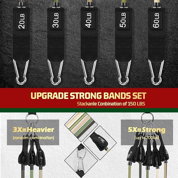 VEICK Resistance Bands, Exercise Bands, Workout Bands, Resistance Bands for Working Out with Handles for Men and Women, Exercising Bands for Fitness Weights Work Out at Home - Bloomnest