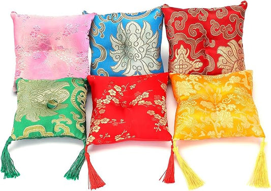 Meditation Singing Bowl Cushion-1 PC: Handmade Velvet Pillow Holder with Mandala for Tibetan Bowl, 3.2 inch Pink - Ideal for Yoga, Sound Healing, Gift for Her, Made in Nepal-PINK-1PC - Bloomnest