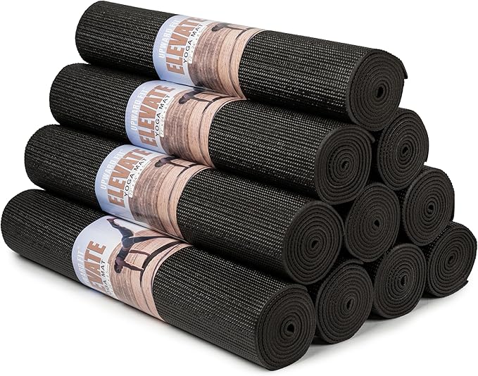 Elevate Yoga Mats, 10 Pack, 72" Long x 24" Wide, 4 mm Thick, Non-Slip and Easy to Clean Gym Mats for Schools and Studios - Bloomnest