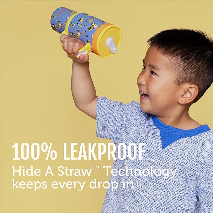 Ello Oasis 18oz Stainless Steel Kids Tumbler with Handle & Retracting Straw, 100% Leakproof, Double-Wall Vacuum Insulated, Kids Water Bottle for School, BPA Free, Dishwasher Safe, Lighthouse - Bloomnest