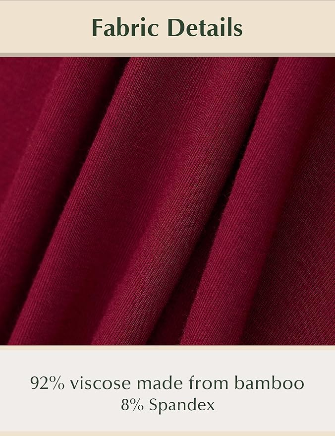 GYS Premium Bamboo Viscose Sleep Mask with Elastic Strap Block Light Eye Mask for Sleeping and Traveling, Wine Red, One Size - Bloomnest