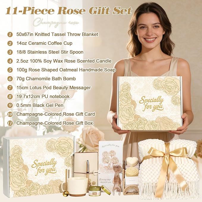 Gifts for Womens Birthday Gifts for Women Self Care Gift - Valentines Day Gifts for Her Mom Wife Daughter Sister Girlfriend Best Friend, Thinking of You Relaxation Gift Spa Gifts Baskets for Women - Bloomnest