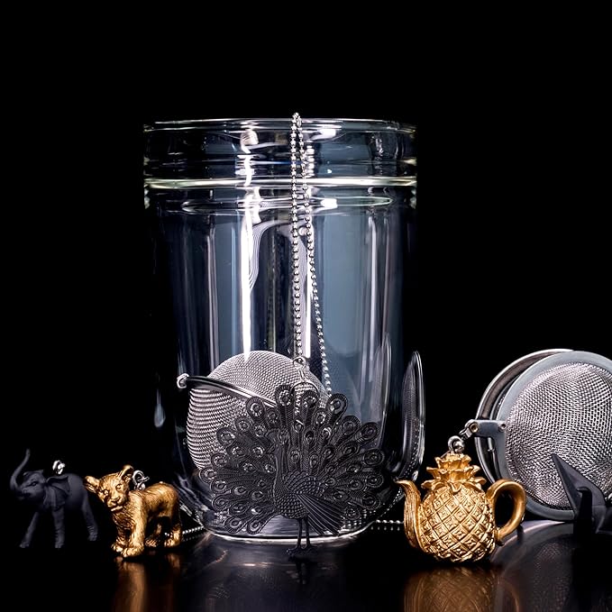 Stainless Steel Animal Tea Ball Infuser for Loose Leaf Tea Steeper Cute Tea - Giraffe Gold