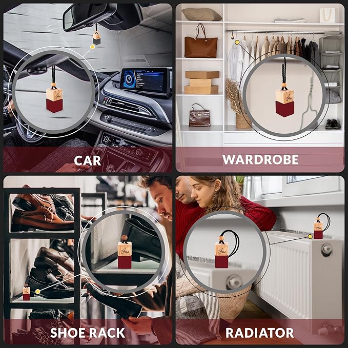 Carat Rouge Car Air Freshener for Women | Car Scents for Women | Car Fragrances - Carat Rouge by Perfa, Maroon - Bloomnest