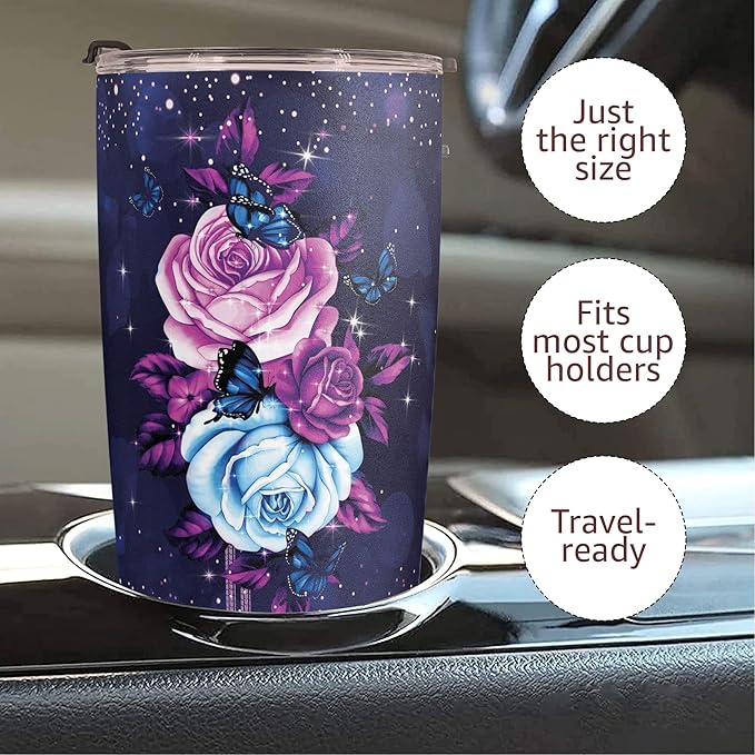 Macorner Mothers Day Gifts for Mom - Stainless Steel Tumbler 20oz For Women - Birthday for Wife Grandma Nana From Daughter Son Kid - Bloomnest