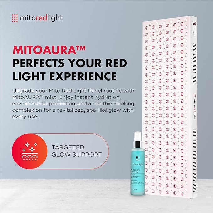 Mito Red Light - MitoMEGA 2.0 Red Light Panel - Red Light Therapy for Face and Neck – Red Light Therapy Panel - Red Light & Near Infrared Red Light Therapy - At-Home Red Light Therapy for Body MitoRedLight