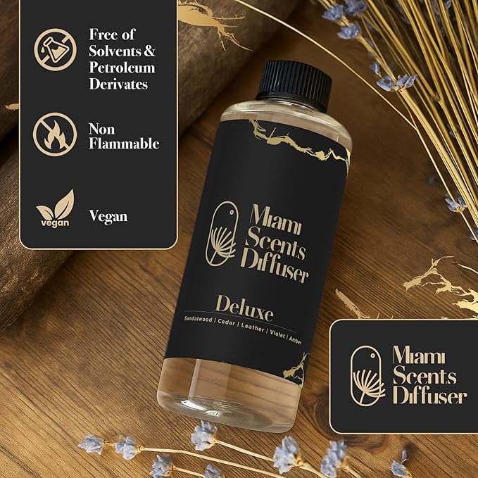 Deluxe Scent Inspired by Hyde's Hotel 17 Fl Oz - 500 ml Essential Oils Aroma for Home Office Diffuser Luxury Fragance Refill Aromatherapy Fresh Blend of Amber, Violet, Cedar, Leather and Sandalwood. - Bloomnest